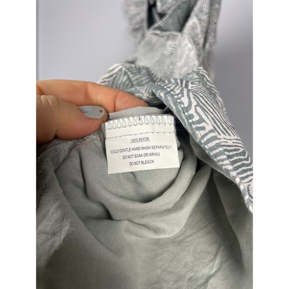 NWT, Debbie Dabble, Size XS, Sage Green Dress, Fit & Flare, Ruffles, Open Back - Picture 2 of 7